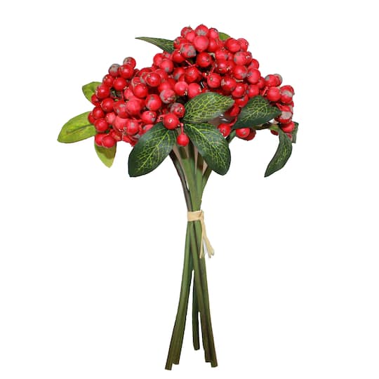 11" Red Berry Artificial Christmas Bouquet